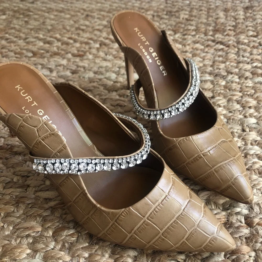 New: Kurt Geiger London Duke Jeweled Mule. Size 39 - Picture 3 of 14